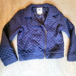Like new girls m gymboree navy blue quilted jacket